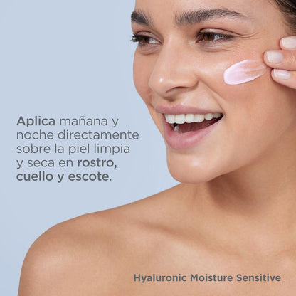 ISDIN Isdinceutics Hyaluronic Moisture Sensitive Skin Calming Daily Face Moisturizer with Hyaluronic Acid 1.76 OZ (Eco-Refill)