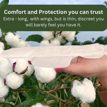 Panty Liners for Women Extra Long - 9.6in X 3.1in (60pads) Organic - Cotton Panty Liners for Women - with Wings - Light Incontinence and Light Period Days - Packaging May Vary
