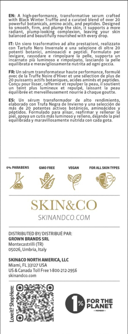 SKIN&CO Roma Black Truffle Therapy Serum, 1.0 Fl Oz