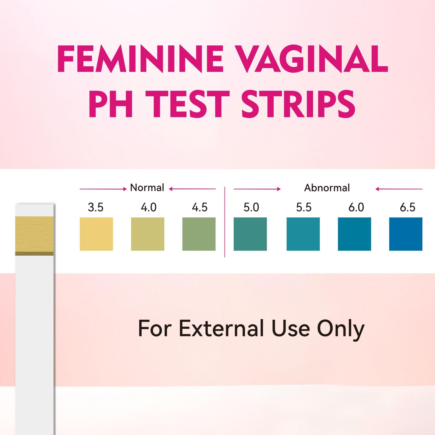 Vaginal pH Balance Test Strips, 50 Feminine pH Test Kit for Women Yeast Infection & BV Monitor, Reliable Acidity & Alkalinity Balance