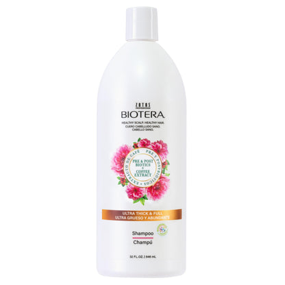 Biotera Ultra Thick & Full Volumizing Shampoo | Increases Volume to Fine, Limp Hair | Microbiome Friendly | Vegan & Animal Test Free | Paraben Free | Color-Safe