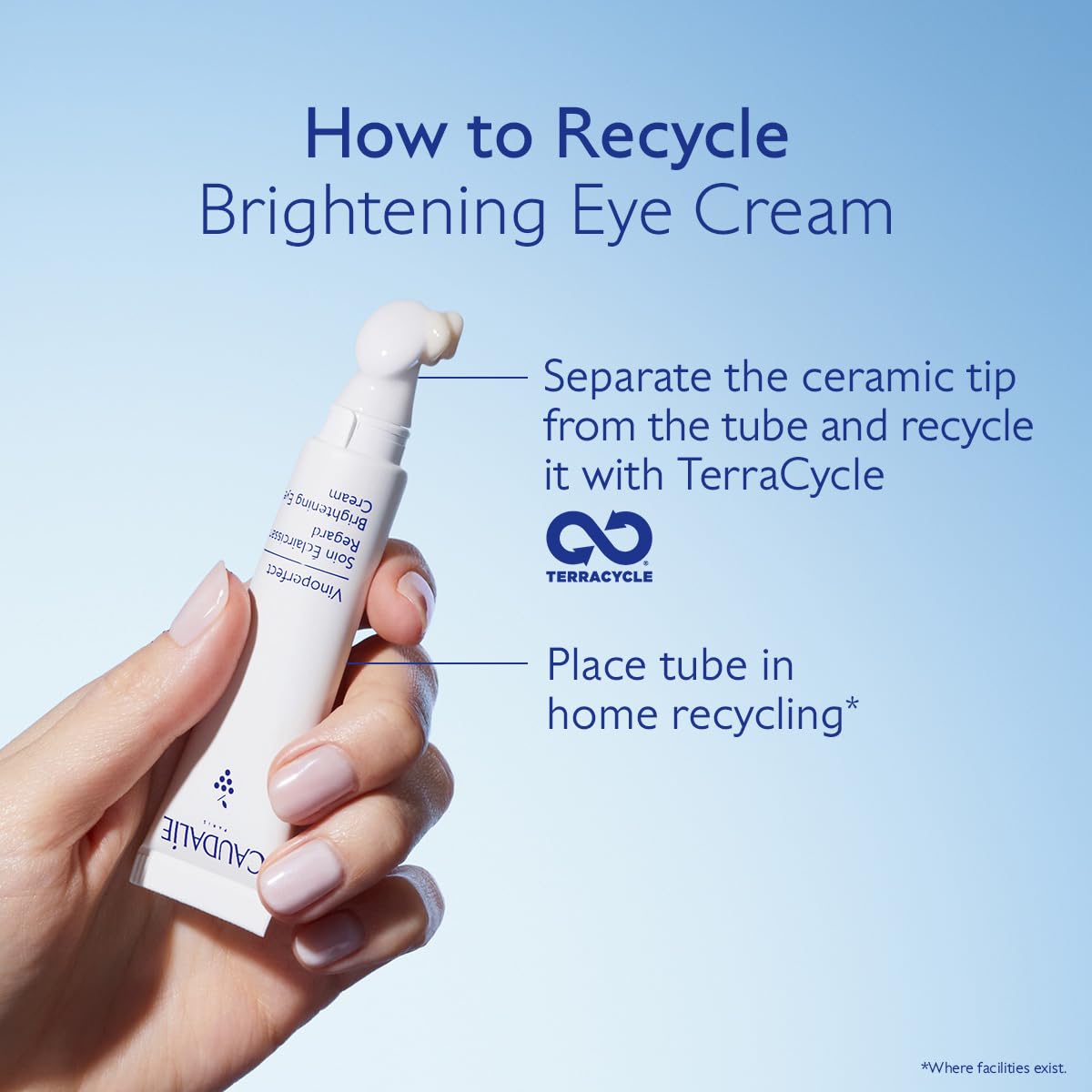 Caudalie Vinoperfect Dark Circle Brightening Caffeine Eye Cream with Niacinamide, Fragrance Free - 15 mL