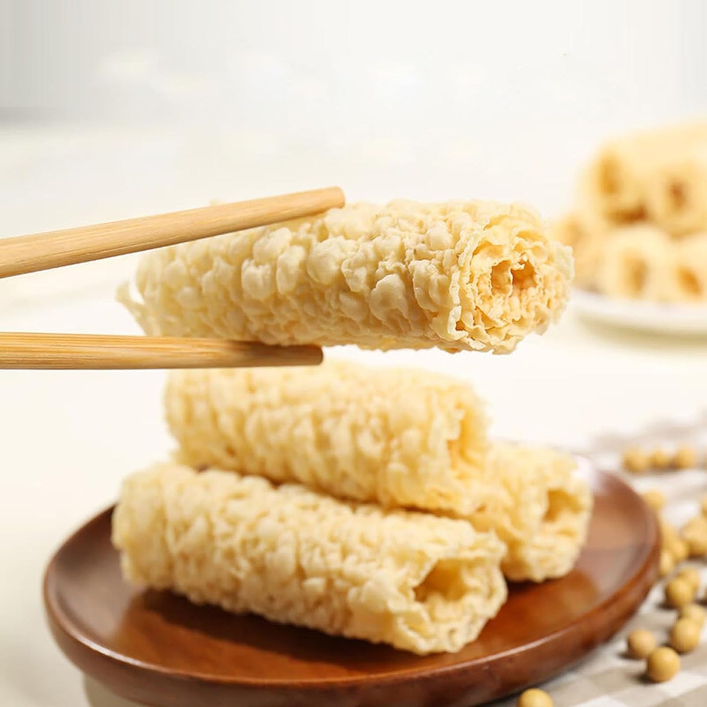Deep Fried Bean Roll,Crispy Tofu Skin Rolls,Nutritious And Delicious Tofu Skin, The Best Match For Hot Pot And Soup Noodles,响铃卷，脆皮卷(240G / 8.46oz)