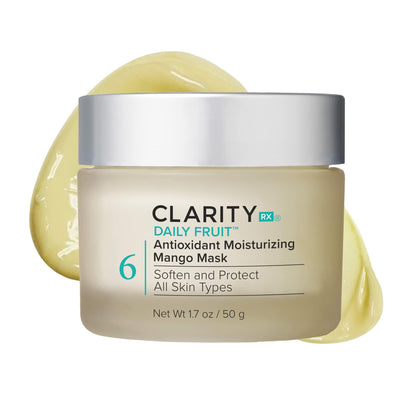 ClarityRx Daily Fruit Antioxidant Moisturizing Mango Face Mask, Plant-Based Creamy Anti-Aging Facial Treatment, Recommended for Mature or Dry Skin (1.7 oz)
