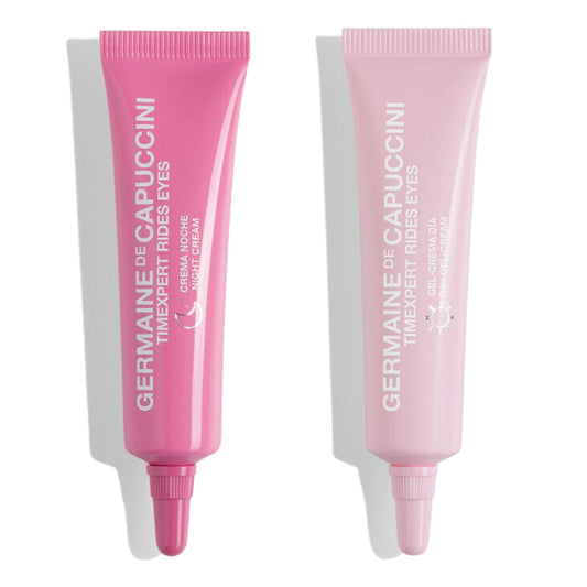 Germaine de Capuccini | TIMEXPERT RIDES - Eye Contour Treatment Duo Day & Night Cream - Day Gel-Cream + Night Cream - Improves Signs of Aging and Fatigue for 24 hours - Two Tubes of 0.3 Oz each