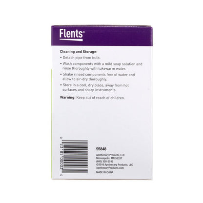 Flents Reusable Rectal Syringe Bulb, 8 oz Enema & Douche Kit for Gentle Cleansing, Latex-Free Personal Hygiene Tool with Soft Detachable Nozzle, Easy to Clean for Home or Travel Use, Blue
