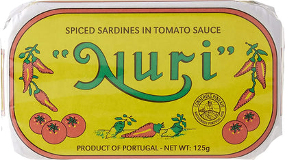 NURI Portuguese Sardines in Spiced Tomato Sauce - 10 Pack - (4.4 oz cans)