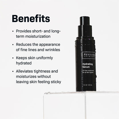 Revision Skincare Hydrating Serum, Moisturizing Anti Aging Serum, Oil Free Formula with Two Forms of Hyaluronic Acid