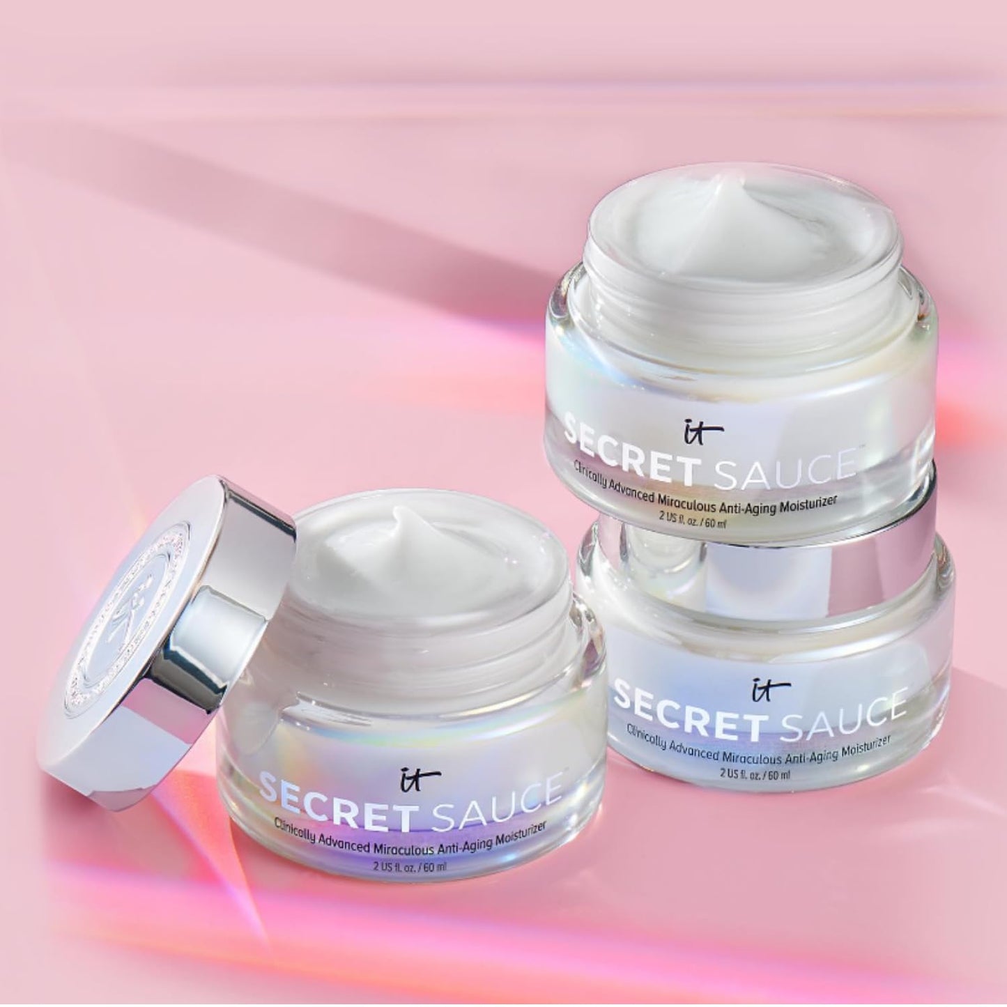 IT Cosmetics Secret Sauce Anti-Aging Face Moisturizer - Hydrating & Plumping Moisturizer Face Cream For Fine Lines, Wrinkles & Dark Spots - Vegan - Day or Night Facial Moisturizer - 2 fl. oz