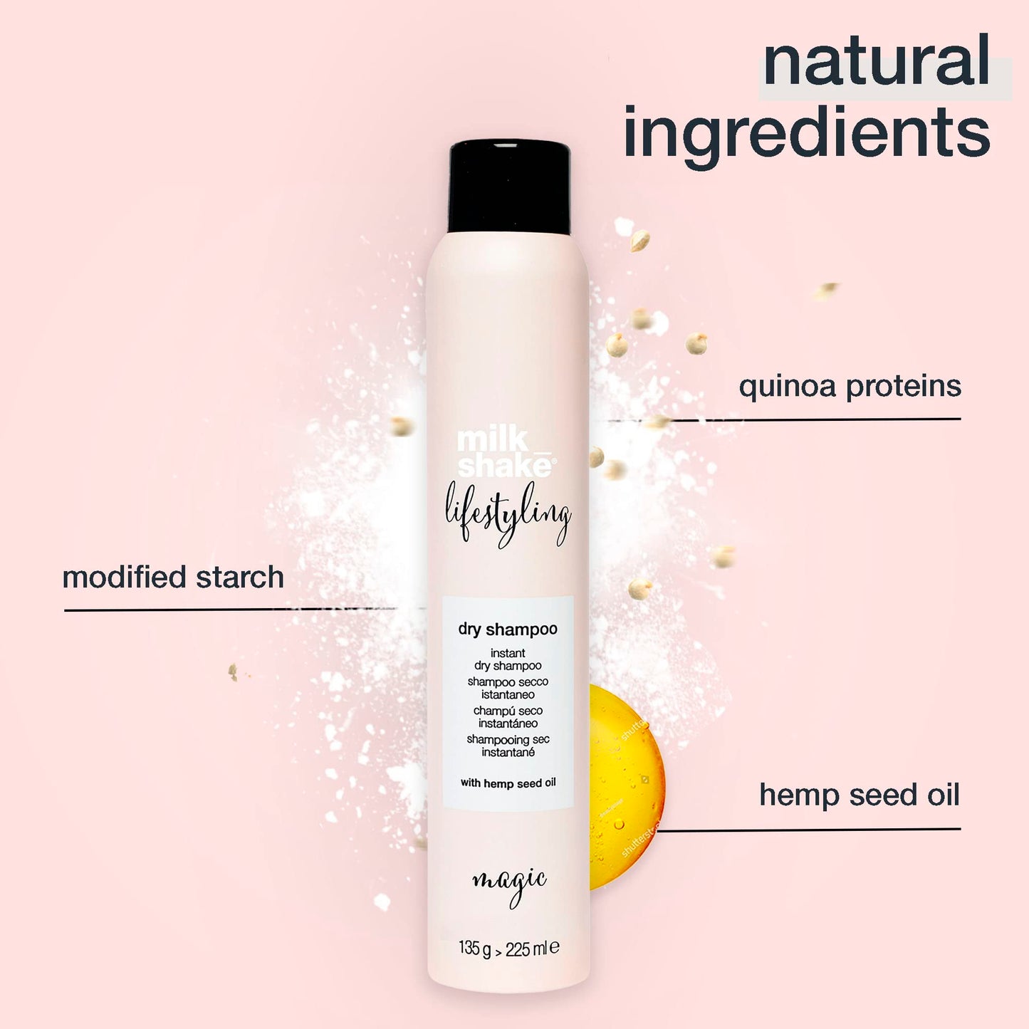 milk_shake Lifestyling Dry Shampoo - Instant Dry Shampoo for Women For Flat, Dry or Oily Hair