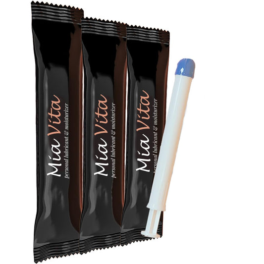 Mia Vita Pre-filled Moisturizer Women's Preferred Premium Hygiene Products for Vaginal Intimate Skin Dryness, Itch Relief, and Burning, Anti-itch Feminine Care, 3 Applicators