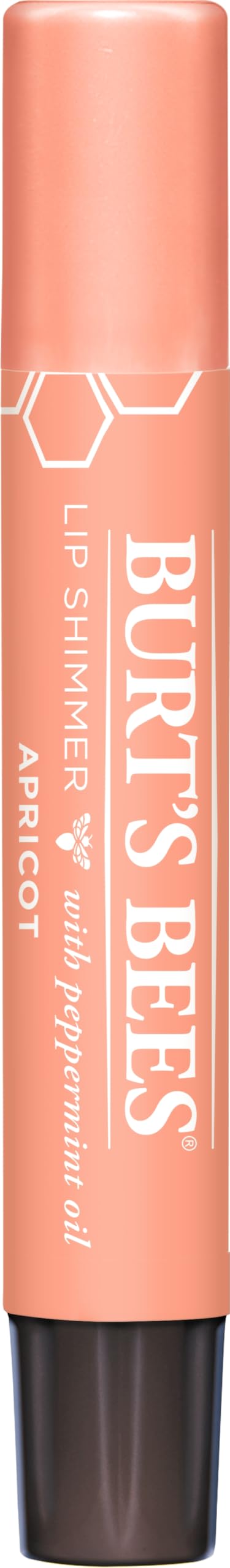 Burt's Bees Lip Balm, Moisturizing Lip Shimmer for Women, for All Day Hydration, with Vitamin E & Coconut Oil, 100% Natural, Apricot, 0.09 Ounce