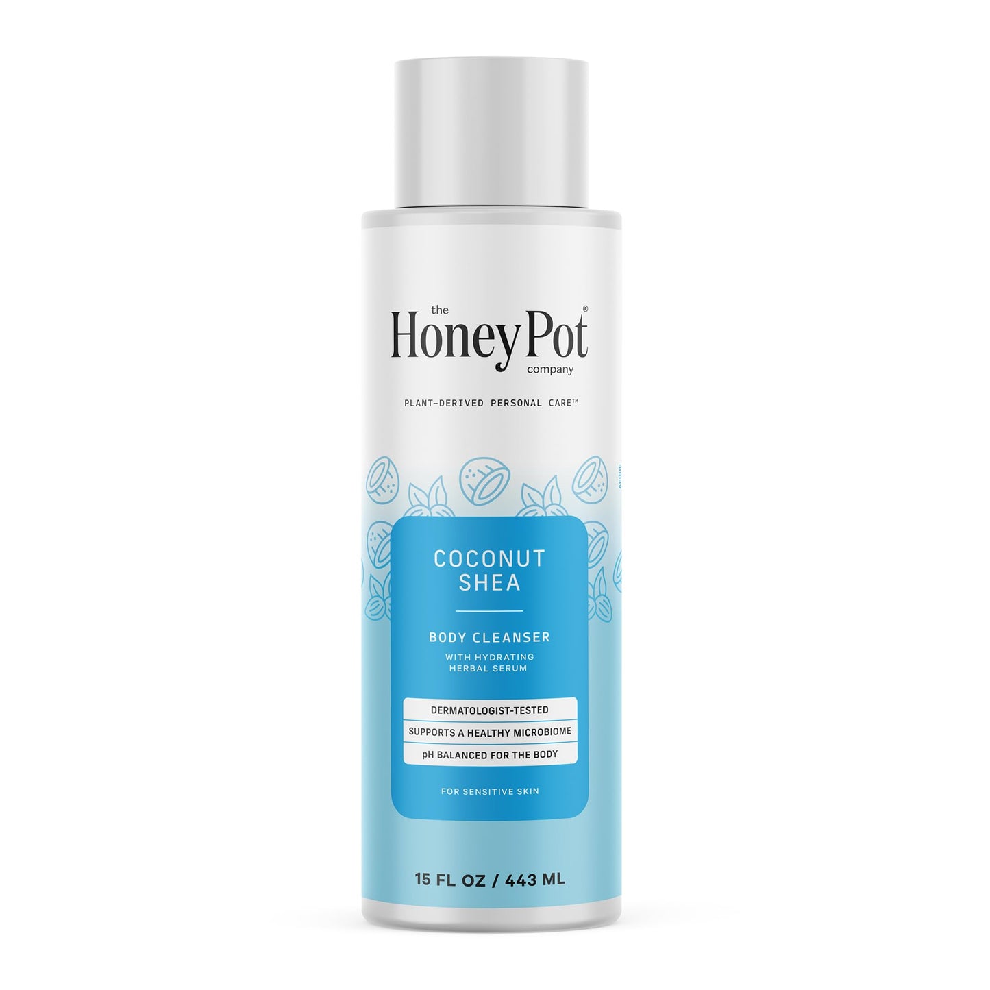 The Honey Pot Company - Overnight Pads & Coconut Shea Body Cleanser Bundle - Herbal Infused w/Essential Oils - Body Wash to Moisturize & Cleanse Skin - Sanitary Pads - Feminine Care