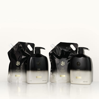 Oribe Gold Lust Repair & Restore Conditioner | Repairing Conditioner for Dry or Damaged Hair | Restores Moisture, Strength, and Softness for Healthier Hair | Liter Refill