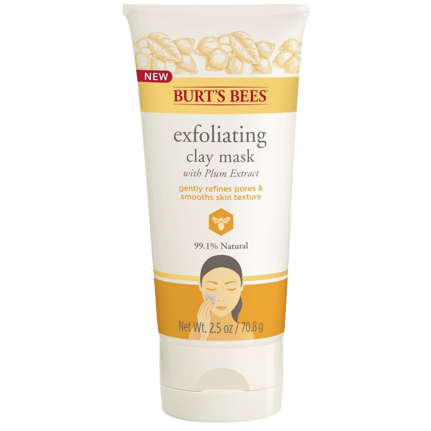 Burt's Bees Exfoliating Clay Mask for Unisex, 2.5 Ounce