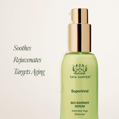 Tata Harper Superkind Bio-Barrier Serum, Anti-Aging Serum for Sensitive Skin, Redness Soothing, Skin Barrier Support, Hypoallergenic, Fragrance Free, Natural, Dermatologist Tested, 30ml