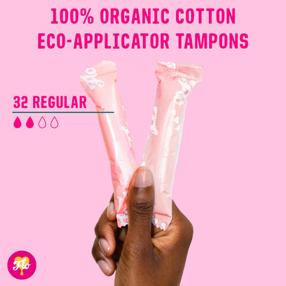 FLO Organic Cotton Super & Regular Tampon Bundle (64 tampons)