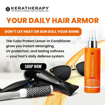 KERATHERAPY Color Seal Leave-in Conditioner Spray, 4.2 fl. oz., 125 ml – with Kerabond Technology including Keratin, Argan Oil, Collagen Amino Acids and Jojoba Oil, with intense UV and Heat protection