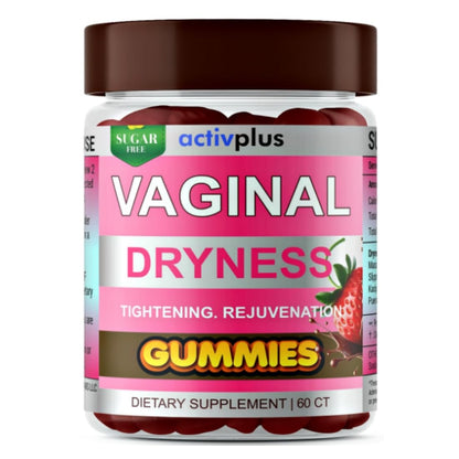 Vaginal Dryness Mosturizer | OBGYN-Formulated #1 Gummies for Vaginal Dryness Tightening | Hormone-Free Monk Fruit Sugar Free | Cocoa Strawberry Flavor 60 Vegan Gummies