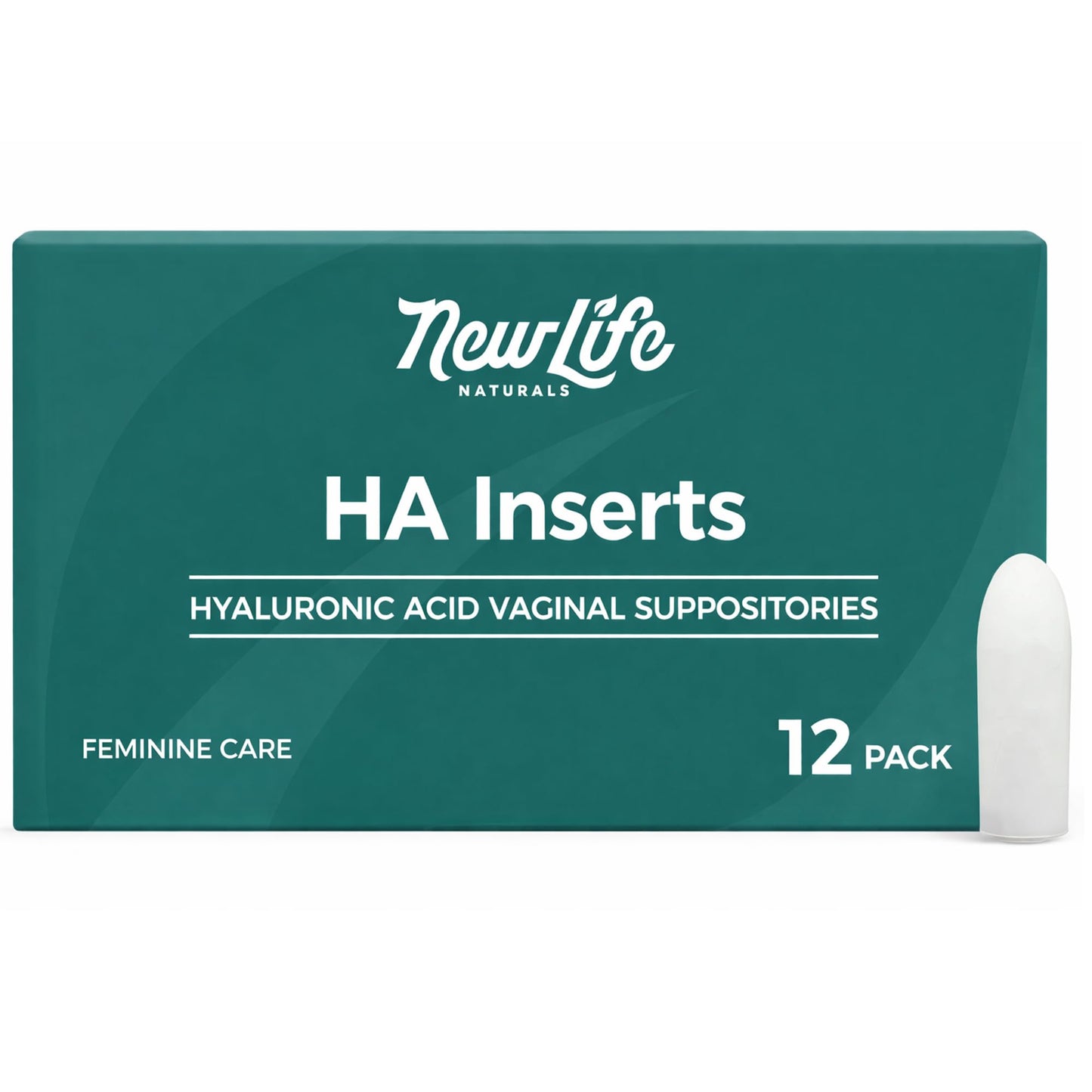 NewLife Naturals Hyaluronic Acid Vaginal Suppositories for Women 5 MG - Vaginal Moisturizer Hydration Moisture Support, Menopause - 12 HA Inserts- 30 Day Supply USA