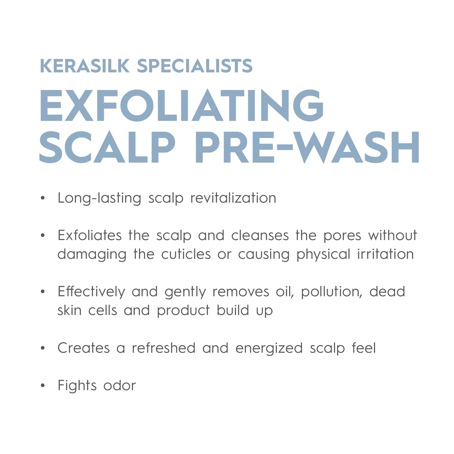 KERASILK Exfoliating Scalp Pre-Wash | Gentle & Deep Cleansing | Removes Excessive Sebum & Dead Skin Cells | Leaves Scalp Feeling Cleansed & Soothed | For All Scalp Types | 250ml