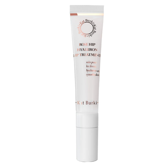 Kat Burki Rose Hip Seed Lip Treatment with Hyaluronic Acid & Retinol, Glossy Moisturizing Balm Reduces the Appearance of Fine Lines, Plumps & Hydrates, 0.5 Fl Oz