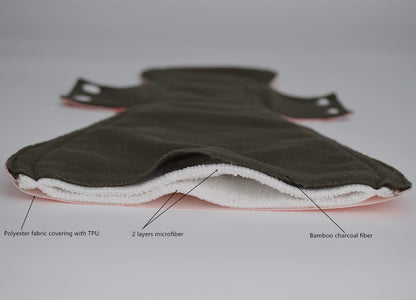 4 Pieces Set 1 piece Medium Wet Bag + 3 Pieces 16 Inch Regular Cloth Mama Cloth/Menstrual Pads/Reusable Sanitary Pads