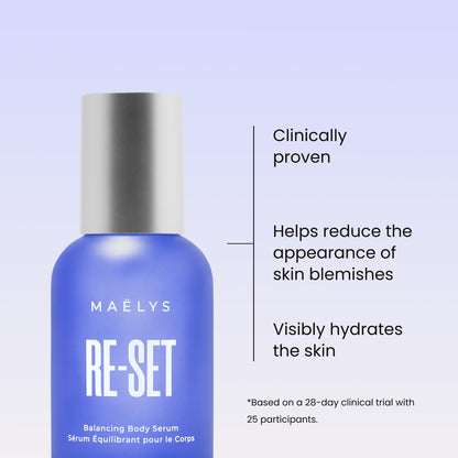 MAËLYS RE-SET Balancing Body Serum - Visibly Hydrating Body Serum to Reduce Appearance of Blemishes for Even-Looking Skin (3.5 Fl Oz)