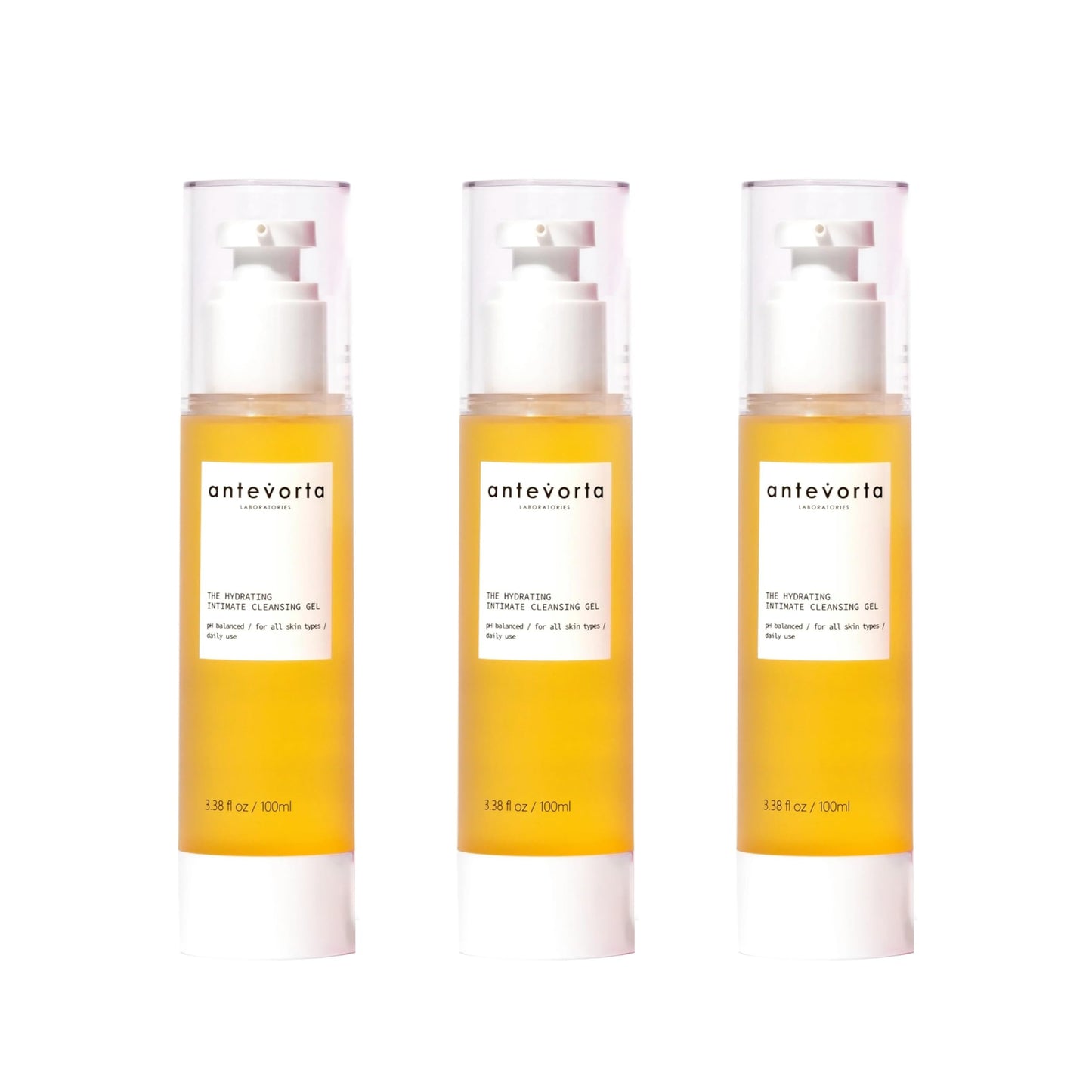 Antevorta Feminine Wash for Vaginal Health Bundle - Intimate Cleansing Gel - Soothes Dryness, Itch, & Order - Menopause Irritability, Natural pH Balanced, Regular to Sensitive Skin - 3 Pack