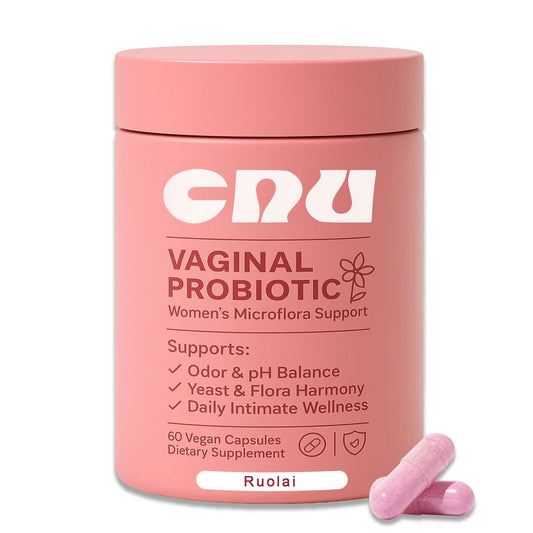 Ruolai Women's Vaginal- pH Balance & Prebiotics with Lactobacillus - Promote Healthy Vaginal Flora & Vaginal Odor,60 Count