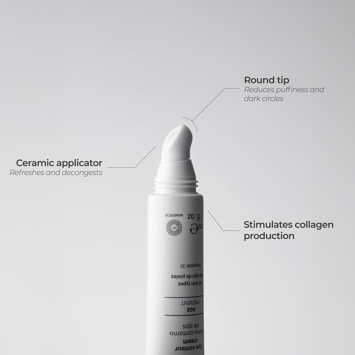 Sesderma RETISES Ceramic Eye Contour | Anti-Aging Eye Cream with Retinol & Vitamin C | Reduces Wrinkles, Puffiness & Dark Circles | Cooling Ceramic Applicator 0.5 fl. Oz