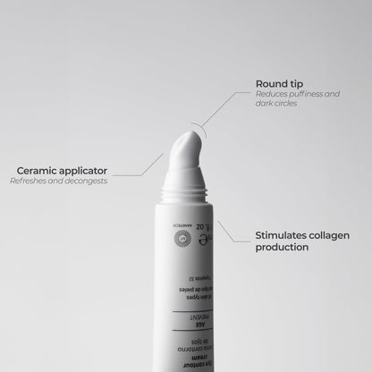 Sesderma RETISES Ceramic Eye Contour | Anti-Aging Eye Cream with Retinol & Vitamin C | Reduces Wrinkles, Puffiness & Dark Circles | Cooling Ceramic Applicator 0.5 fl. Oz