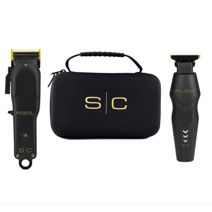 StyleCraft Flex Trimmer and Rebel Clipper Super Set with Tight Guards, Accessories and Travel Case