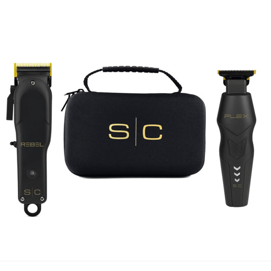 StyleCraft Flex Trimmer and Rebel Clipper Super Set with Tight Guards, Accessories and Travel Case