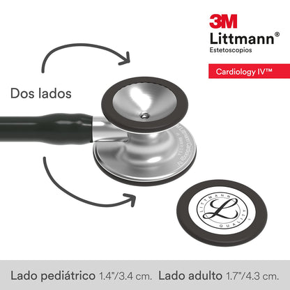 3M Littmann Cardiology IV Diagnostic Stethoscope, 6152, More Than 2X as Loud, Weighs Less, Stainless Steel Chestpiece, 27" Black Tube