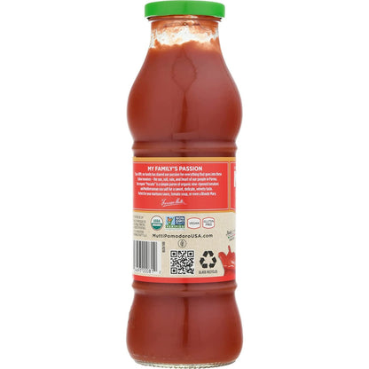 Mutti Organic Tomato Puree (Passata), 19.7 oz. | 3 Pack | Italy’s #1 Brand of Tomatoes | Fresh Taste for Cooking | Bottled Tomatoes | Vegan Friendly & Gluten Free | No Additives or Preservatives
