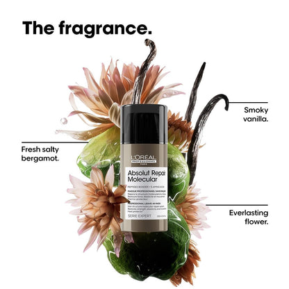 L'Oréal Professionnel Paris Absolut Repair Molecular Leave In Mask - Smooths and Strengthens Hair For All Damaged Hair Types, Protects from Heat