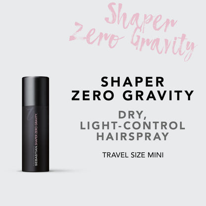 Sebastian Professional Shaper Zero Gravity Lightweight Hairspray | Brushable Lightweight, Flexible Hold | Fast Drying for Styling | For All Hair Types