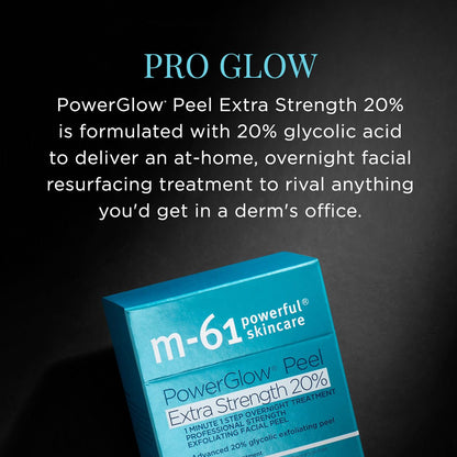 M-61 PowerGlow Peel Extra Strength 20% | Professional Strength Exfoliating Facial Peel With Advanced 20% Glycolic Acid