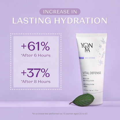 Yonka Paris | Vital Defense Day Cream | Pollution Protection Vitamin C Moisturizer with Myrtle CoQ10 | All Skin Types | 84% Natural Ingredients