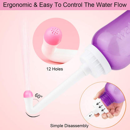 Wolfbeam Portable Hand-held Vulva and Anus Cleaner and Personal Health Vaginal Washing Container, Travel Urinal Spray Scrubber for Personal Hygiene (PG 2INQ 450ML)