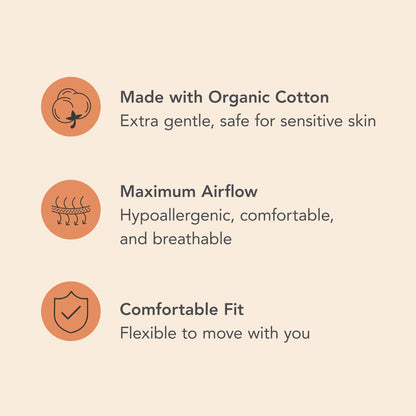 Rael Bundle - Reusable Panty Liners (Brown, 3 Count) & Flushable pH Balanced Feminine Wipes (20 Count)