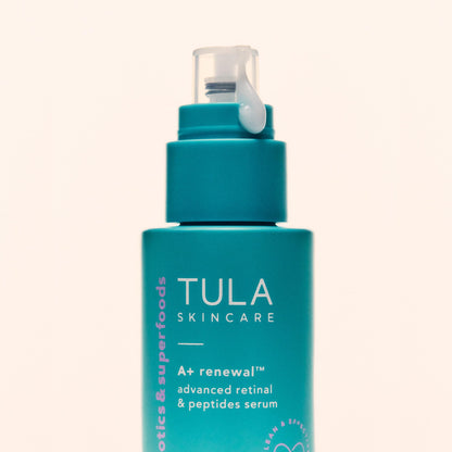 TULA Skin Care A+ Renewal Advanced Retinal + Peptides Serum - Nightly Facial Serum, Boosts Radiance and Hydrates, 1.01 Fl. oz.