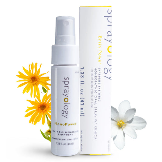 Sprayology MenoPower Homeopathic Menopause Relief Spray, Natural Hot Flash & Mood Support, Fast-Acting Oral Spray for Women, Gluten-Free, Lactose-Free, Natural Homeopathic, 30-Day Supply (1.38 fl oz)