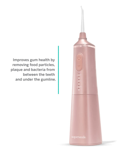 Supersmile Professional Zina Water Flosser, Rechargeable Cordless Teeth and Gum Flosser