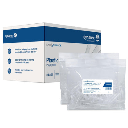LabChoice Plastic Test Tubes - 2000 Count, 13x75mm Polysterene Test Tube for Centrifugation & Testing - Clear PS Material - Lab Equipment and Supplies