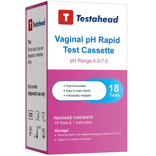 Vaginal pH Test Strips, conveniently Designed for Women's use. Get Results in just 10 Seconds. 18-Count Pack. Easily Monitor pH Balance at Home.