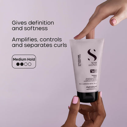 ALFAPARF MILANO Semi di Lino Style & Care Twisted Curls - Medium Hold - Curl Cream for Curly Hair - Thermal Protection (5.22 oz / 150 ml)