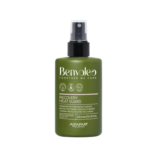 Alfaparf Milano Benvoleo Recovery Heat Guard Thermal Protector - Clean, Vegan, Sustainable Hair Care - Protects & Repairs Hair from the Damage of Hot Styling Tools - Natural Ingredients - 6.76 FL. Oz.
