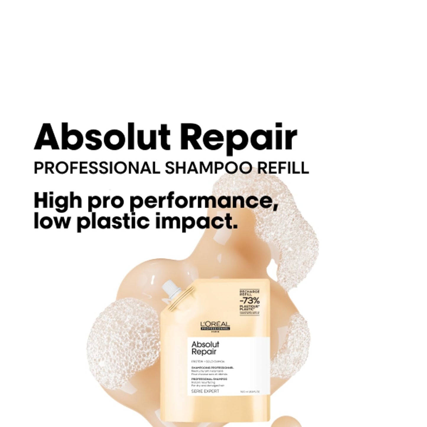 L'Oreal Professionnel Paris Absolut Repair Shampoo – Nourishing Protein Shampoo For Dry, Damaged Hair, Repairs Damage and Provides Shine